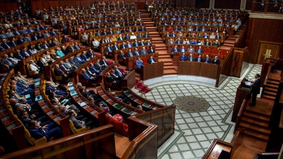 Newly appointed Moroccan Prime Minister Saad-Eddine El Othmani delivers a speech at the Parliament in Rabbat on April 19, 2017 during as he presents the government's program during a joint public meeting. / AFP PHOTO / FADEL SENNA (Photo credit should read FADEL SENNA/AFP/Getty Images)